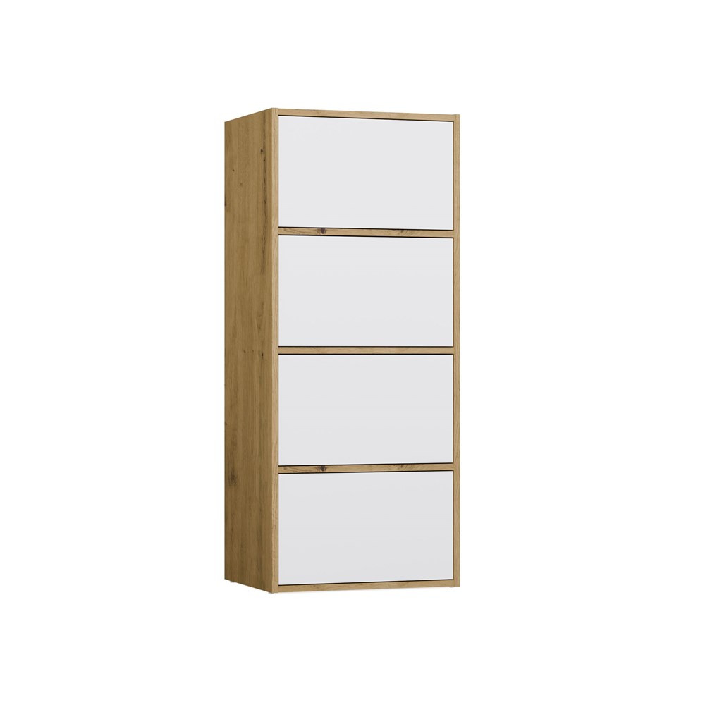 Komoda Topeshop ALMA Front Biel Korpus Dąb Artisan