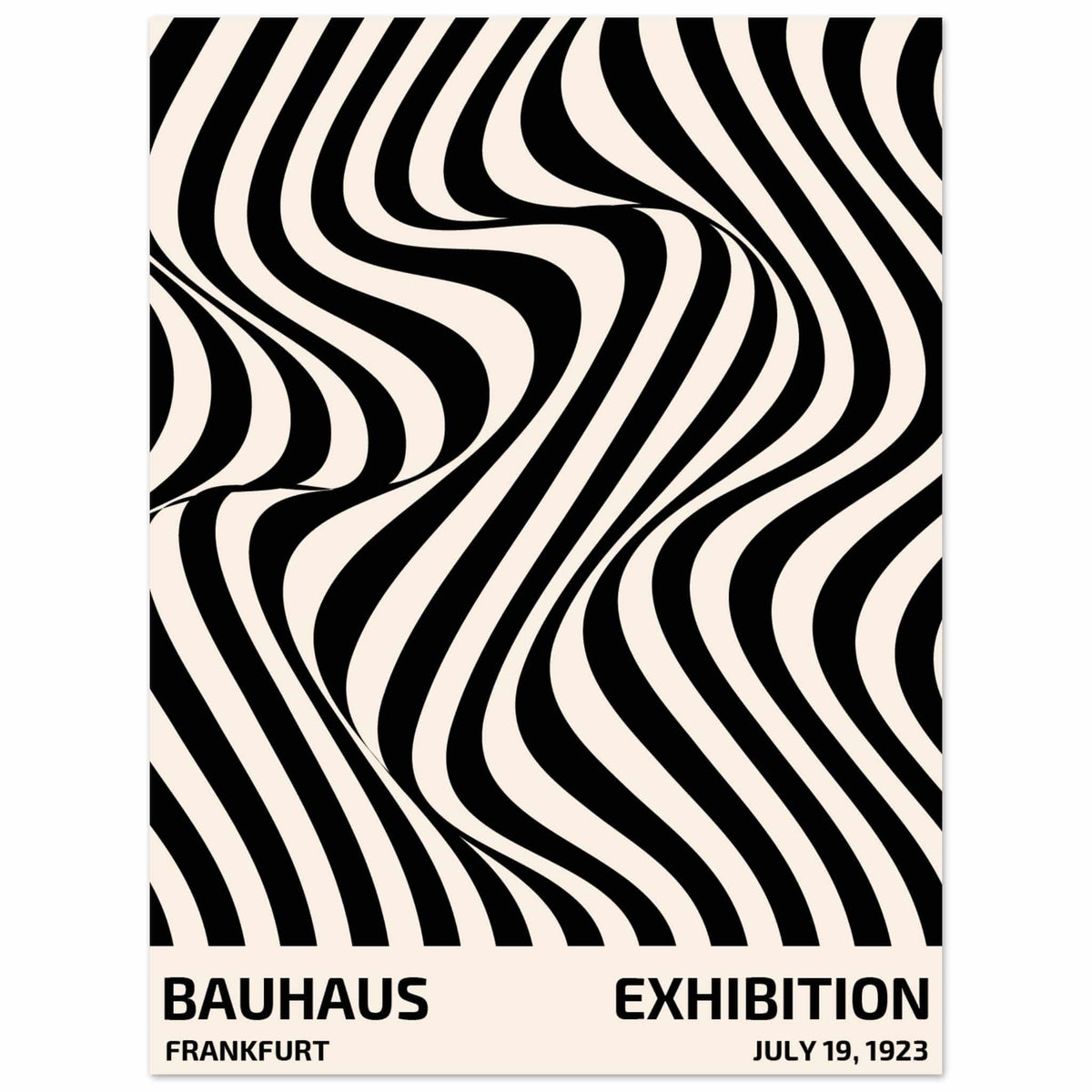 Artfulprints Poster Bauhaus - Exhibition Frankfurt  - 30x40 cm - Zwart / Wit