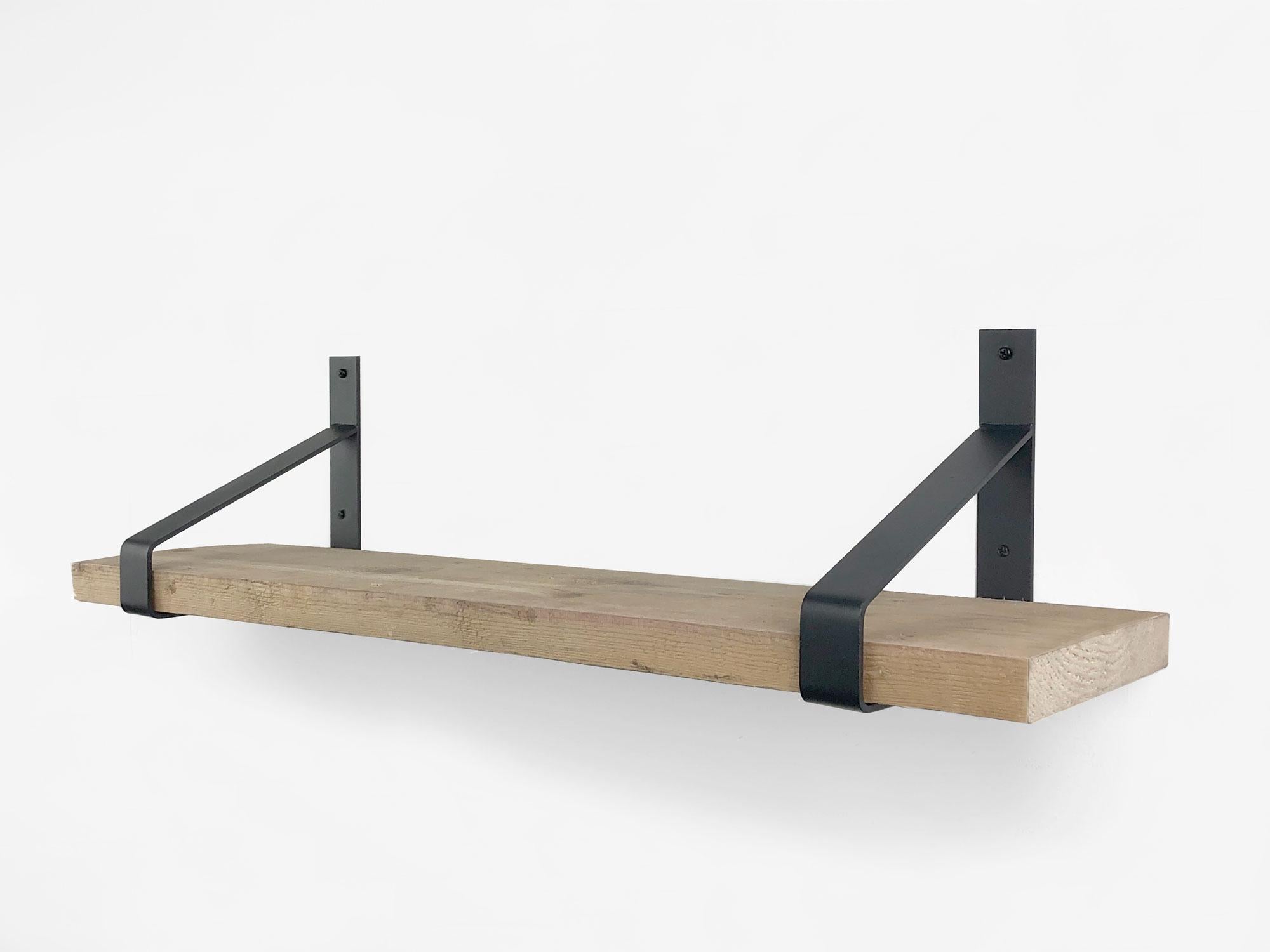 Woodbrothers Steigerhout wandplank 80x20cm + dragers