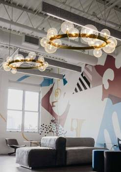 LAMPA WISZĄCA ORION 85cm NOWOCZESNA czarna matowa