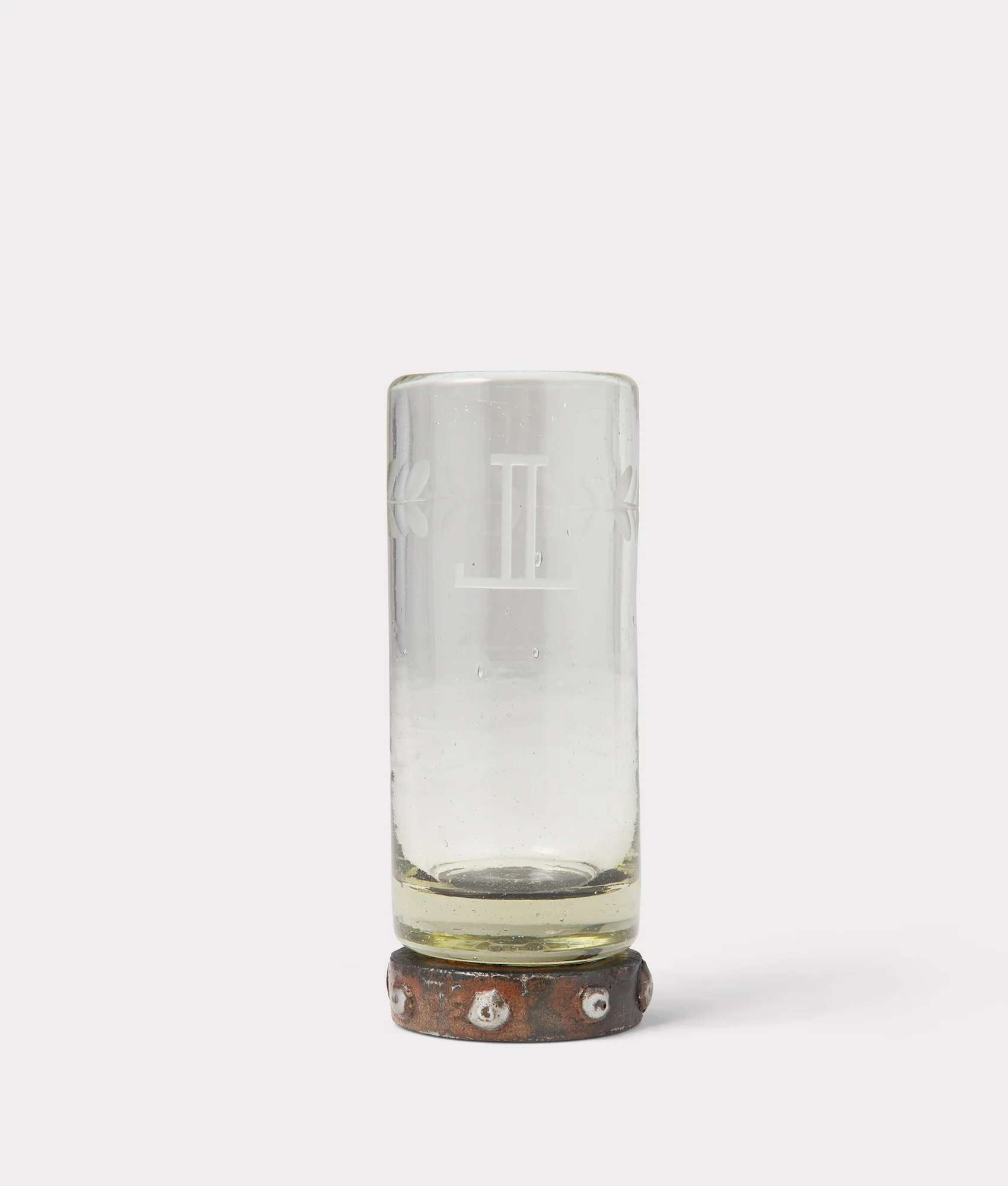 Mirrored L Triple Zackshot Glass - Iron