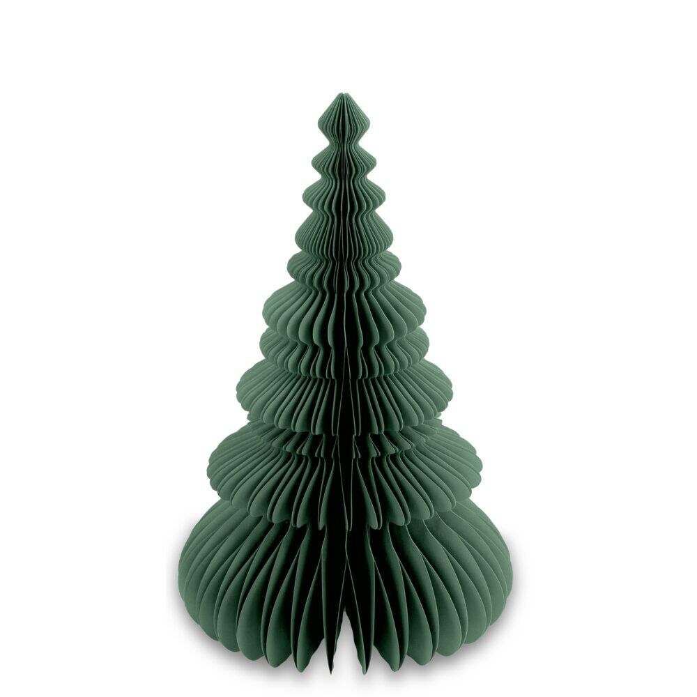 Sapin de No&euml;l à poser ou suspendre en papier Ø40xH64cm (2 modèles)
