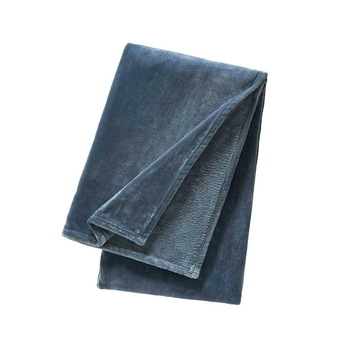 CASTOR - Plaid en polaire bleu 140 x 200 cm