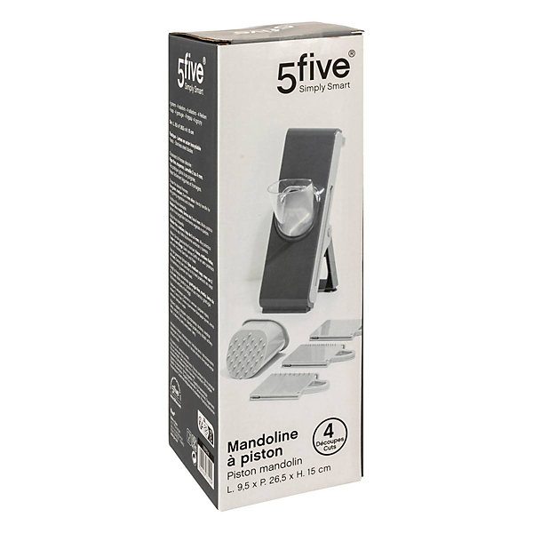 Mandoline multi découpe à poussoir - Gris- 5five