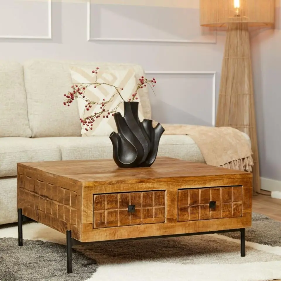 Furndea Cubical Salontafel mangohout 80x80x40cm