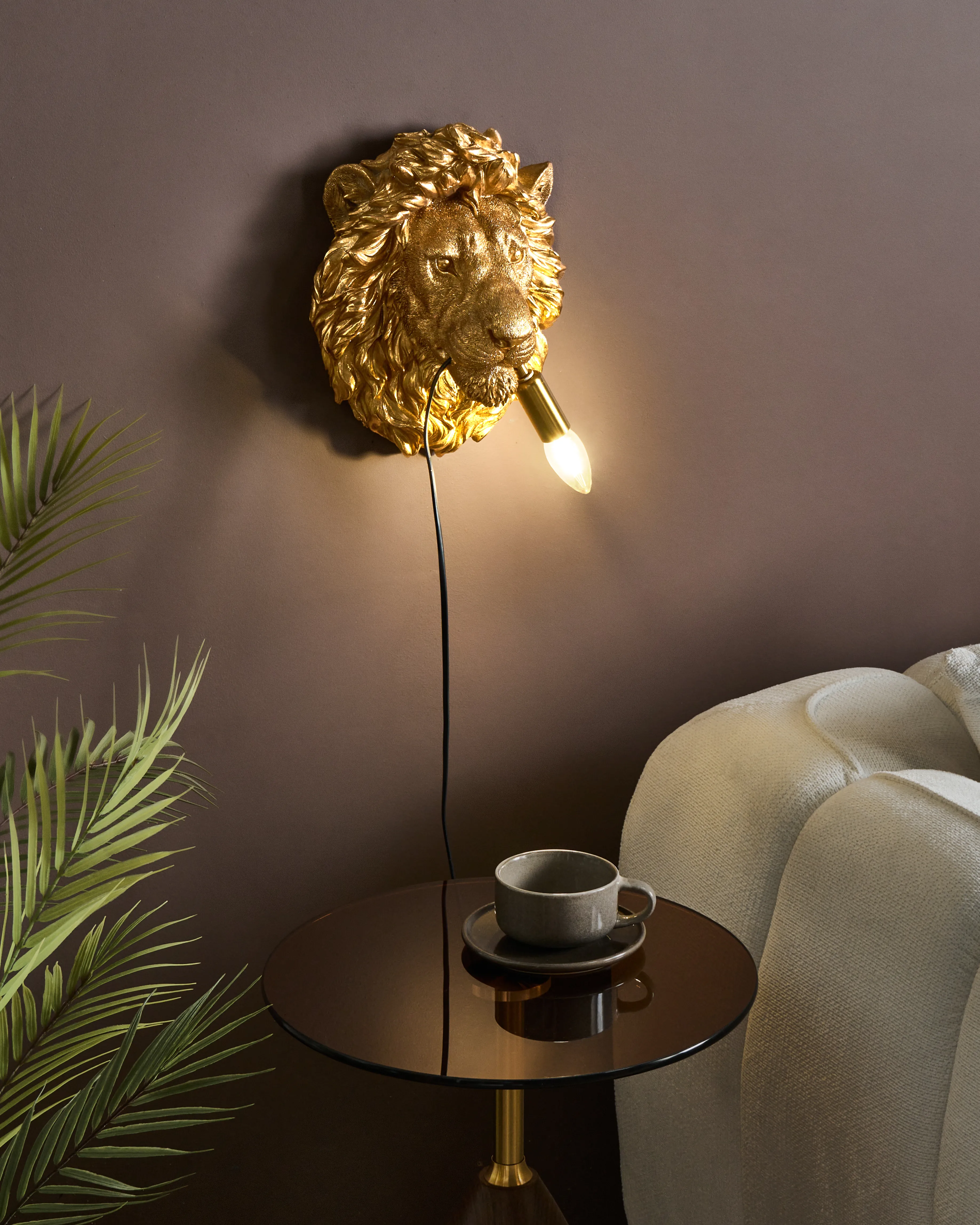Wall Lamp Lion SIMBA Gold