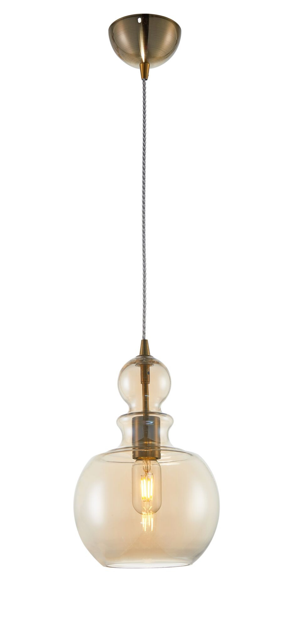 Lampa wisząca brązowo-bursztynowy TONE 1xE27x60W Maytoni