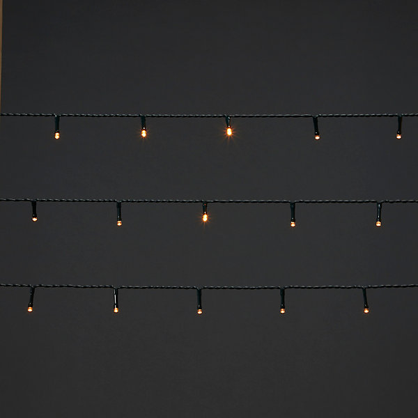 Guirlande lumineuse LED intérieure et extérieure blanc chaud câble vert 5,2 m