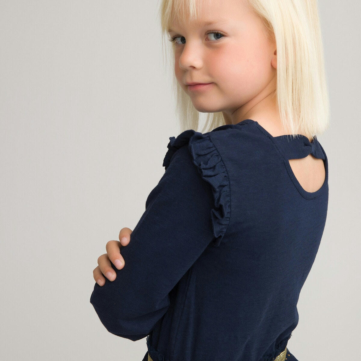 Robe manches longues à pois