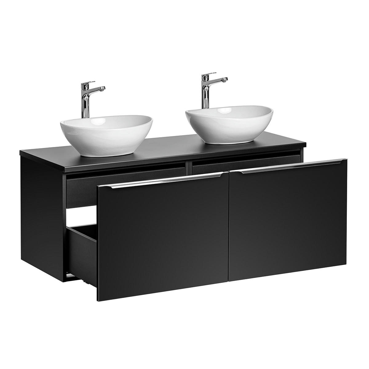 - Meuble double vasque 120cm noir
