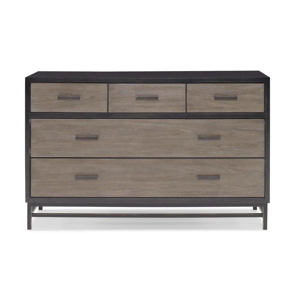 Universal Brown Wooden 5-drawer Dresser