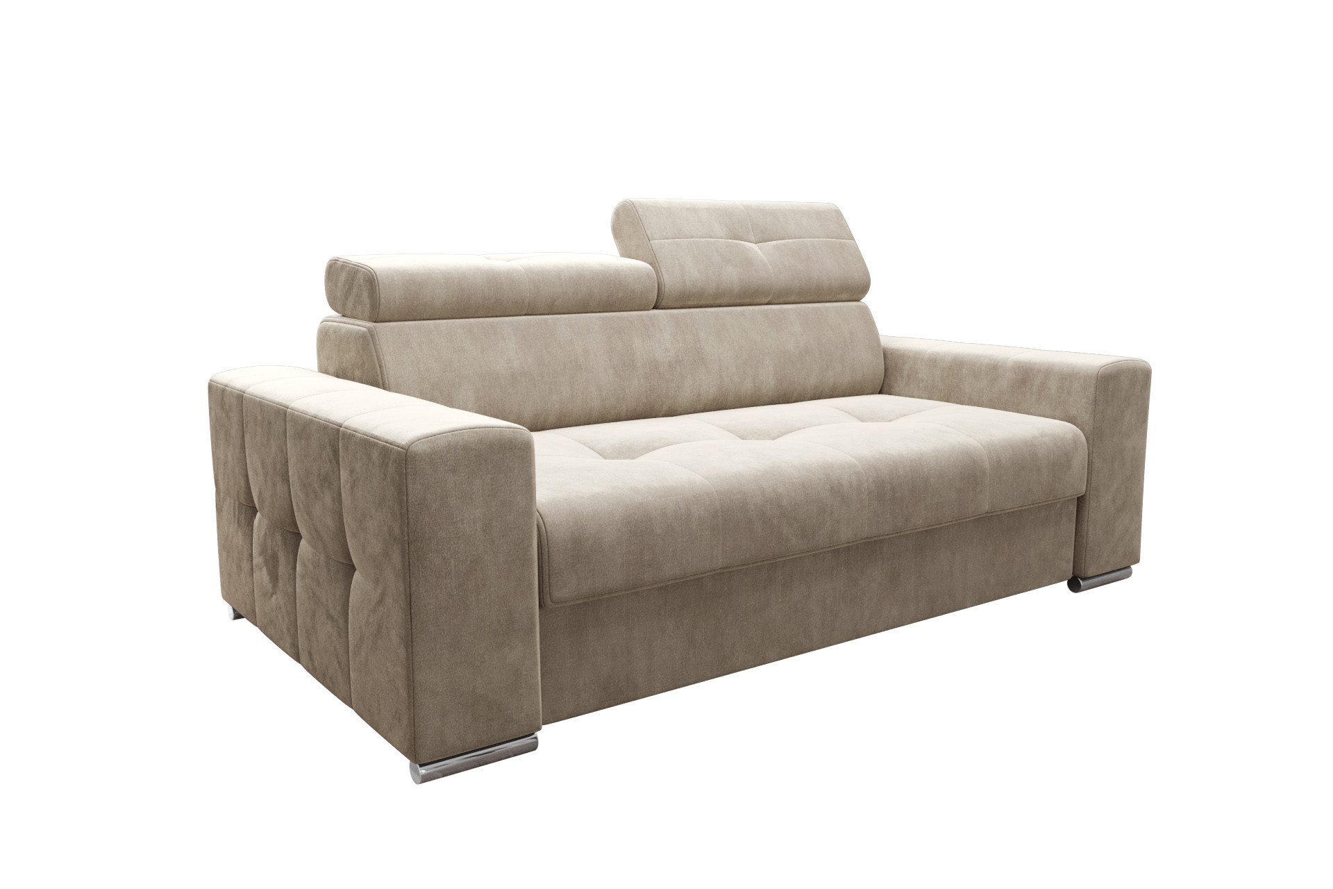 Sofa dwuosobowa Margo II 195 bez funkcji spania regulowane zagłówki tkanina