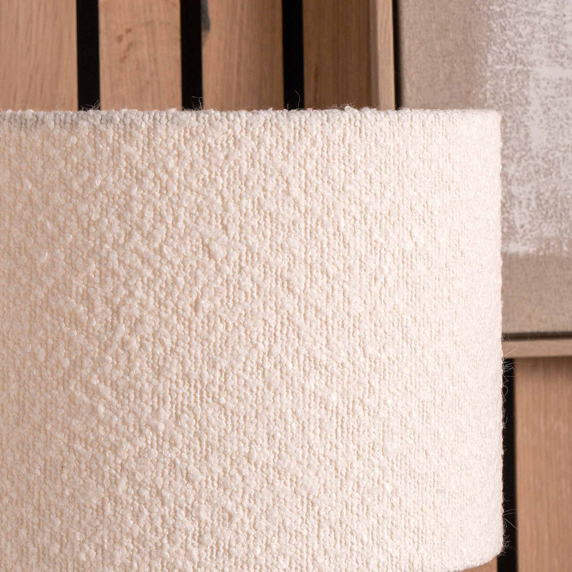 Ruma White Boucle Cylinder Shade for Table Lamps