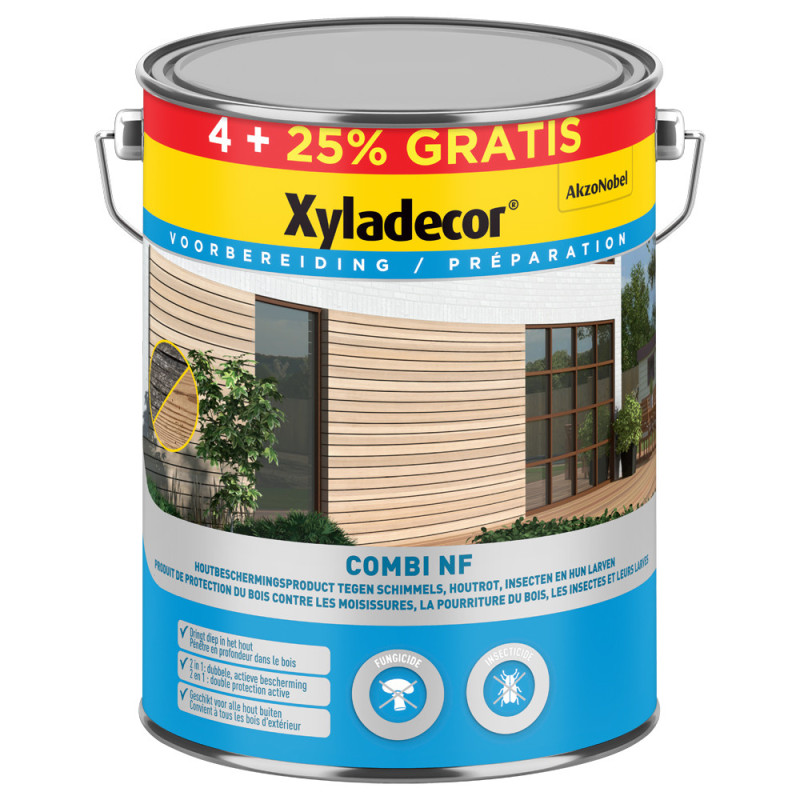 Lasure pour bois Combi NF 4 L   1 L gratuit XYLADECOR