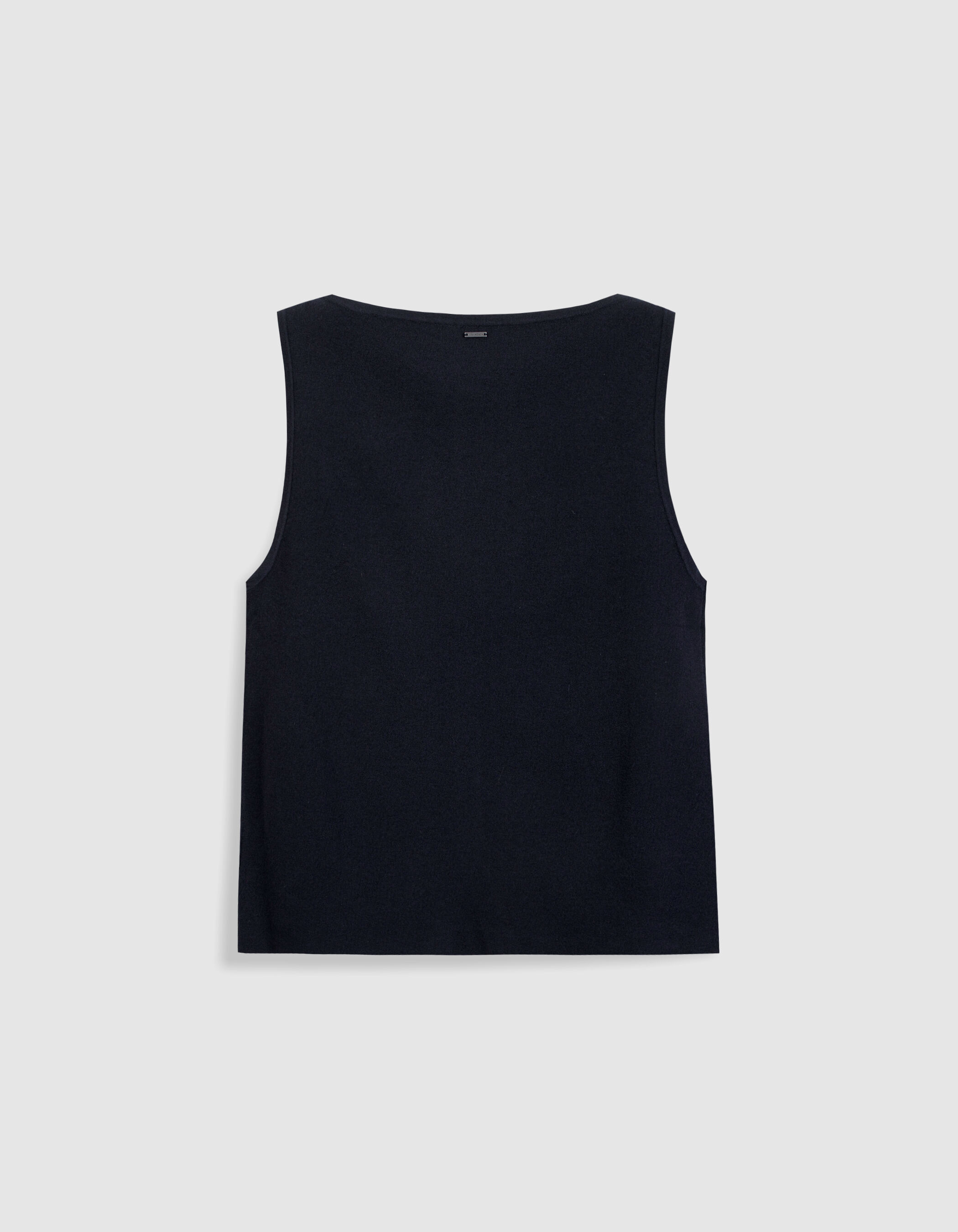 Cardigan sans manches marine tricot Femme
