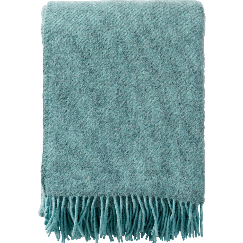 Klippan 100% wollen deken - Gotland - turqoise- 130x200cm