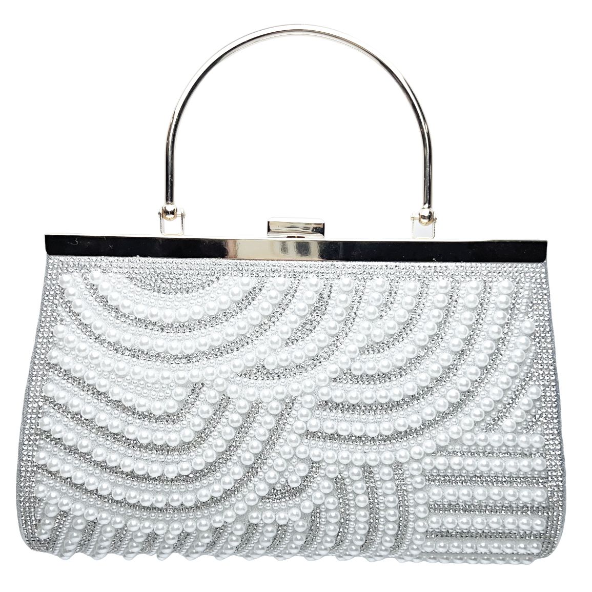 PEACH ACCESSORIES Evening Pearlies Handbag with Delicate Hardware