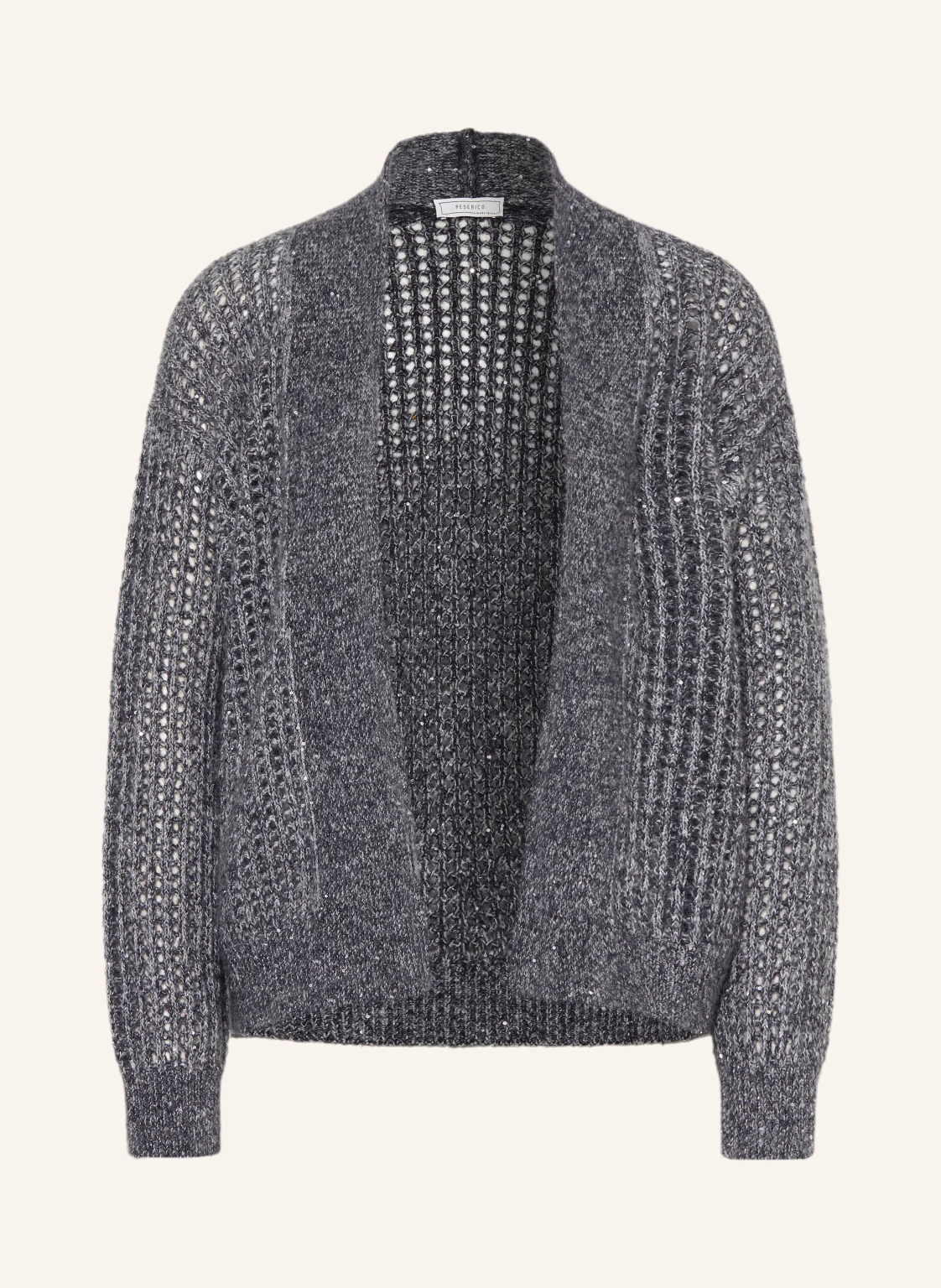 PESERICO Strickhülle mit Glitzergarn und Pailletten