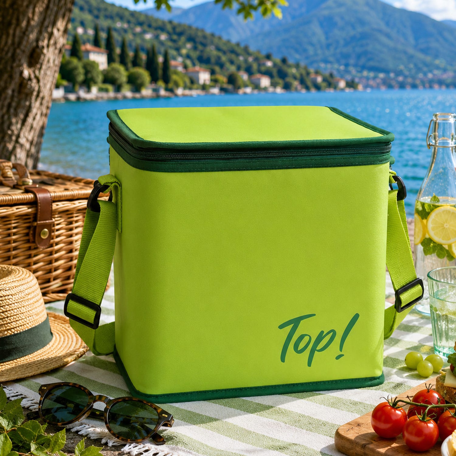 Borsa termica 20 L con tracolla verde Top
