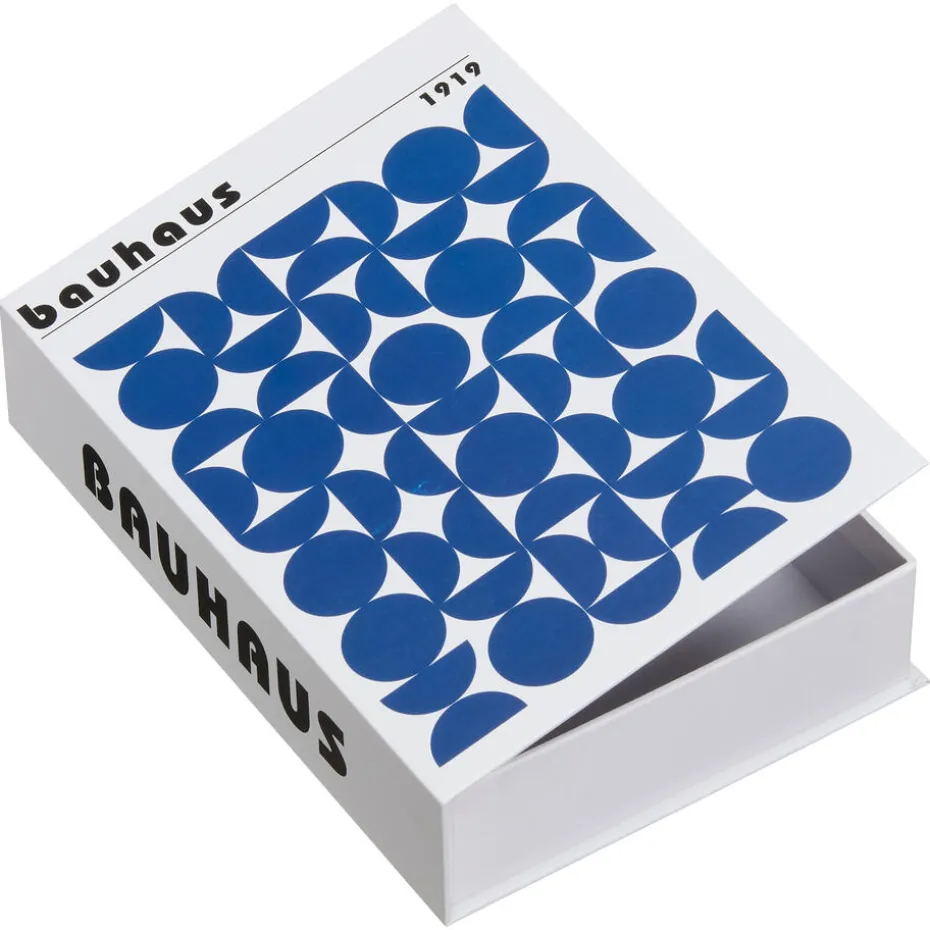 Kwantum Decoratieve Opbergdozen | Opbergboek Bauhaus Blauw 16x23x5 Cm 16×23 Cm