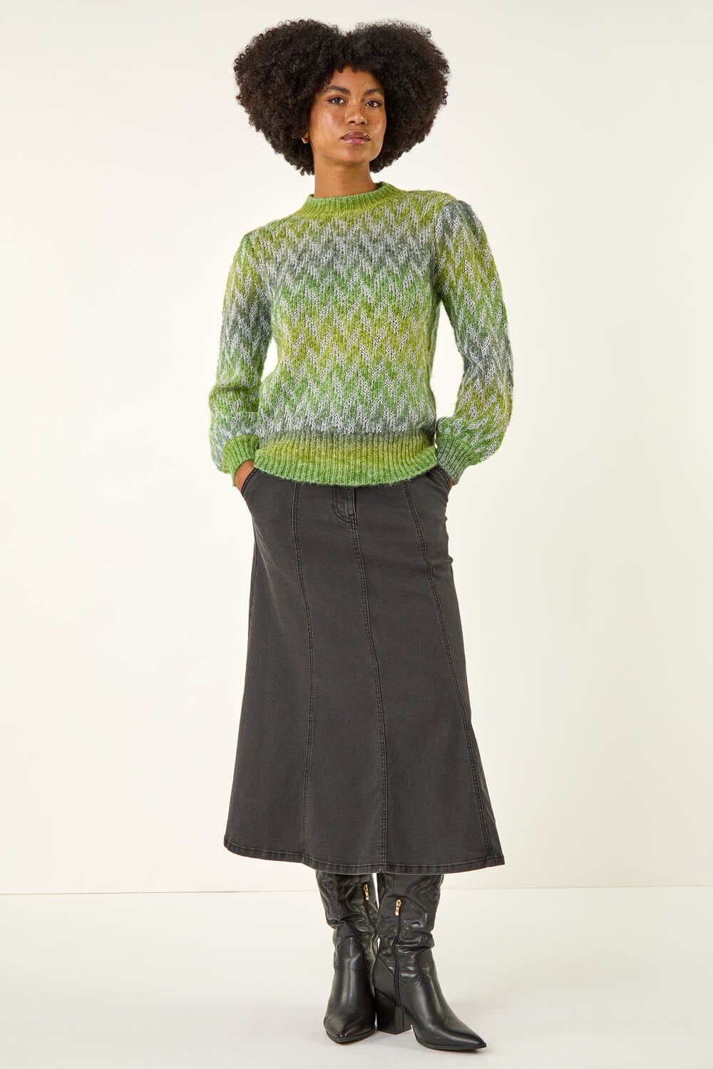 Roman Space Dye Stripe Knit Jumper