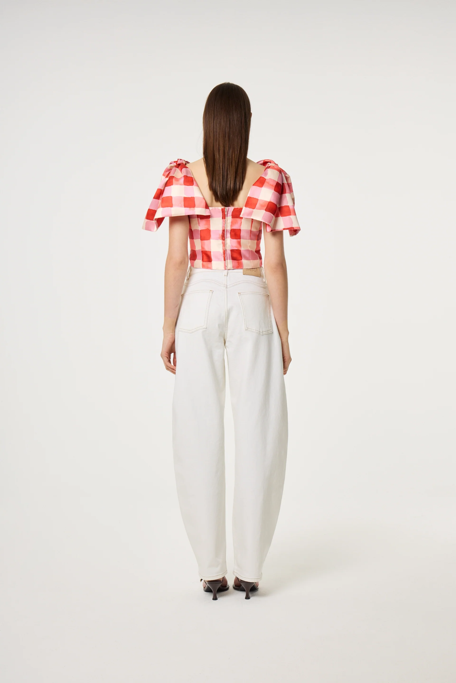 Lana Top | Tangerine Tango/Cosy White