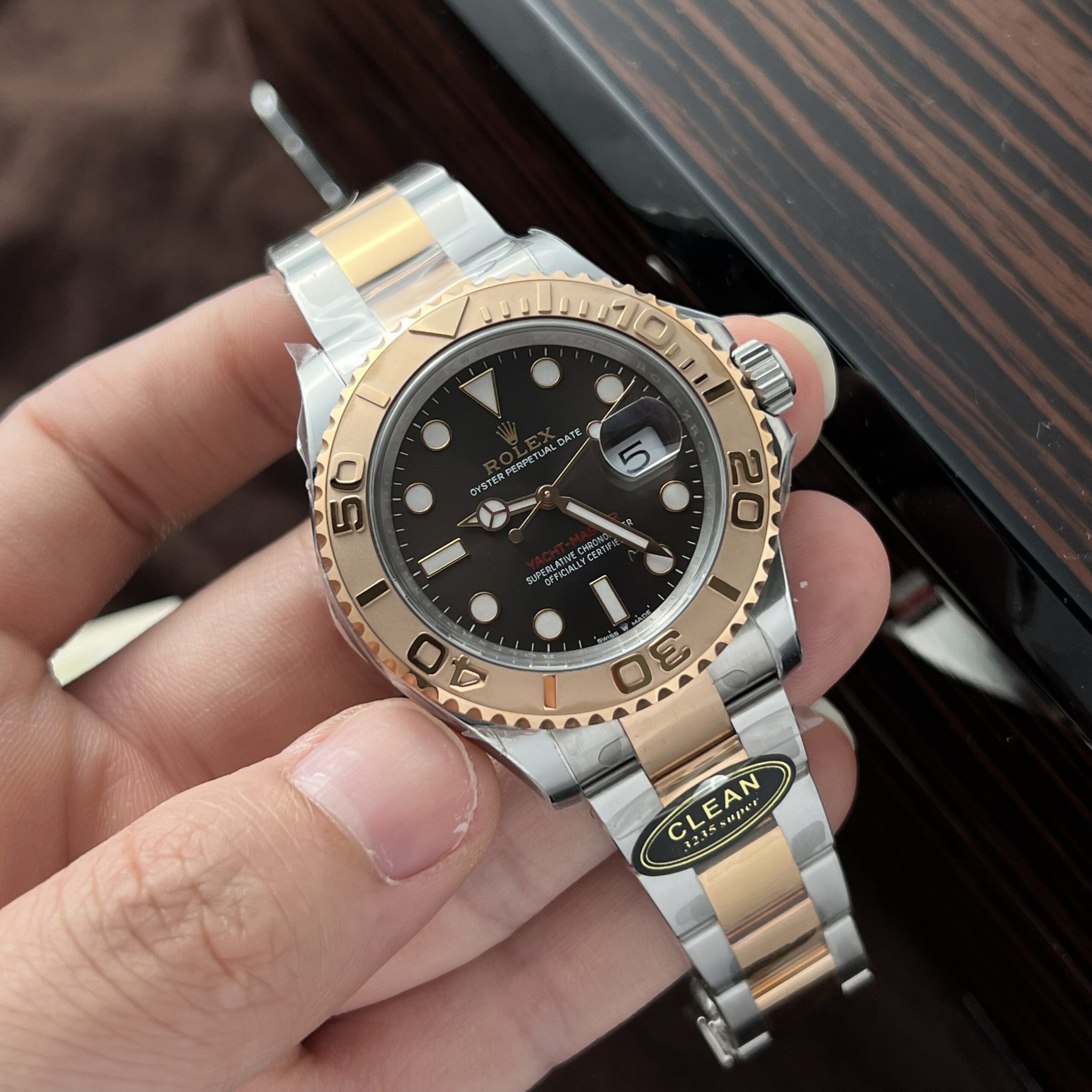 Rolex Yacht-Master 126621 SS/RG Plated Chocolate Dial 40mm Oyster Super Clone