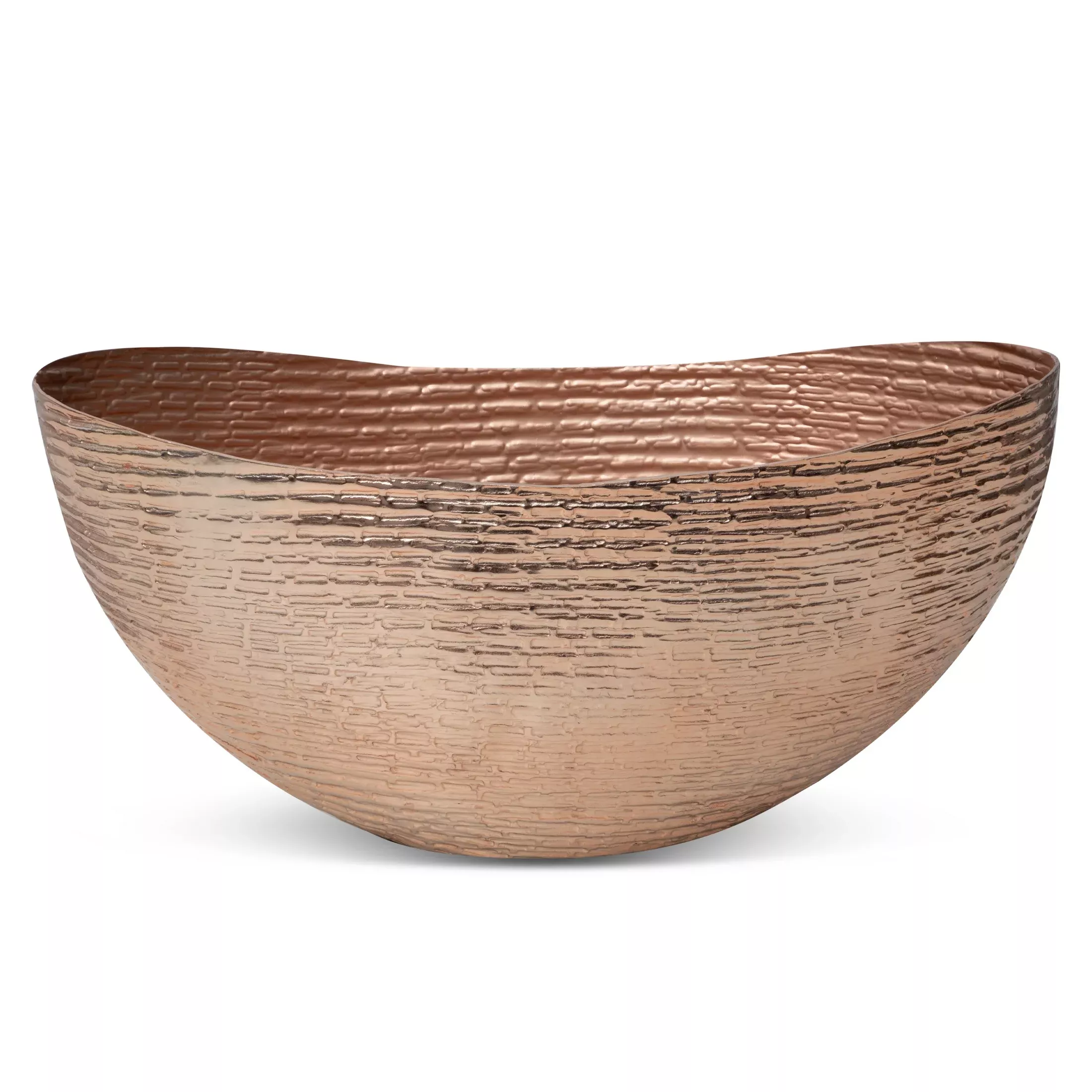 Misa metalowa miedzianaw prążki 45x22x22 cm PARI 1