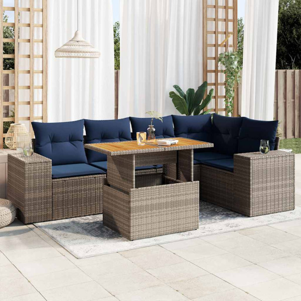 Zestaw Mebli Ogrodowych Stół Rattan Poduszki Do Ogrodu Na Taras Na Patio