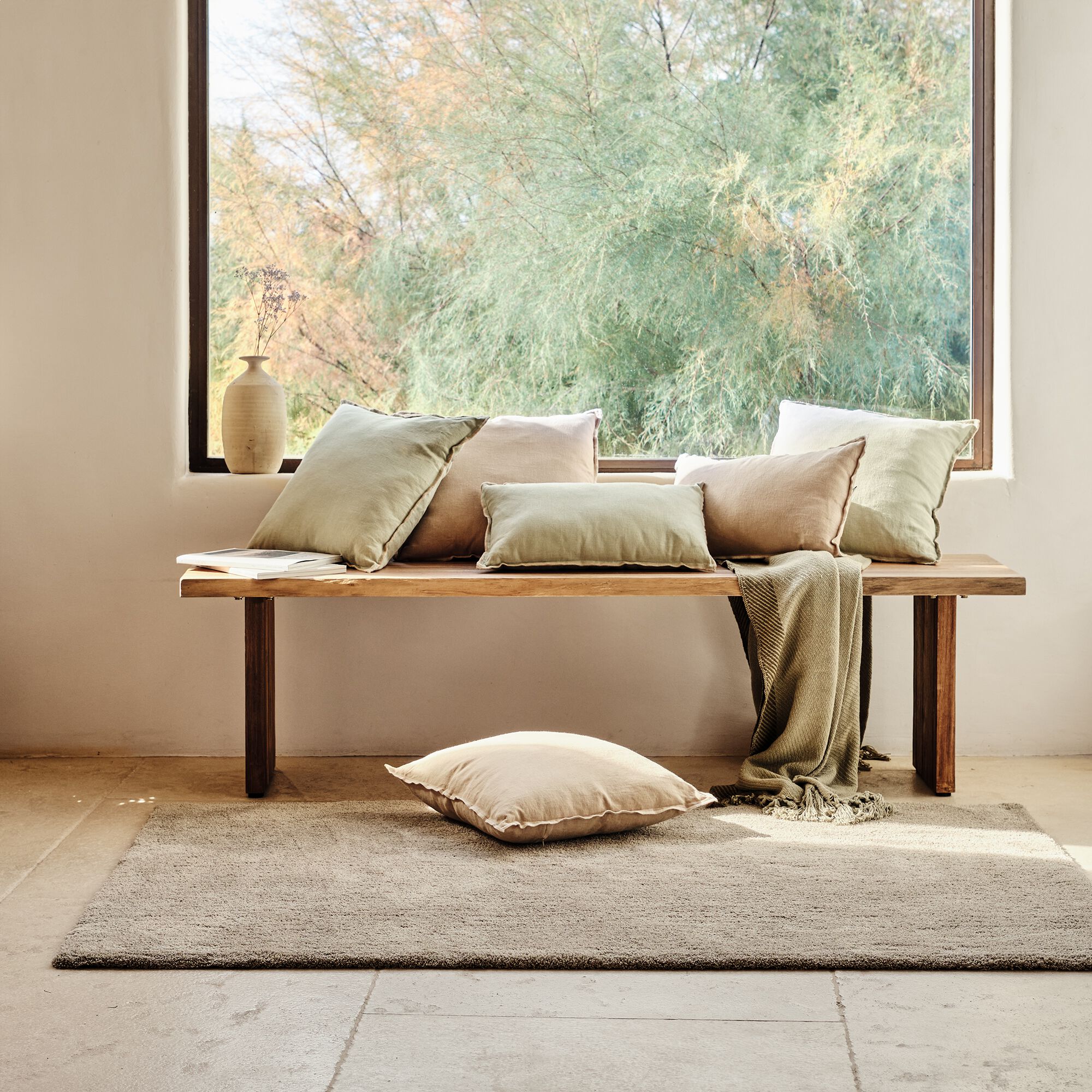 CELANO - Tapis synthétique 160x230cm - taupe