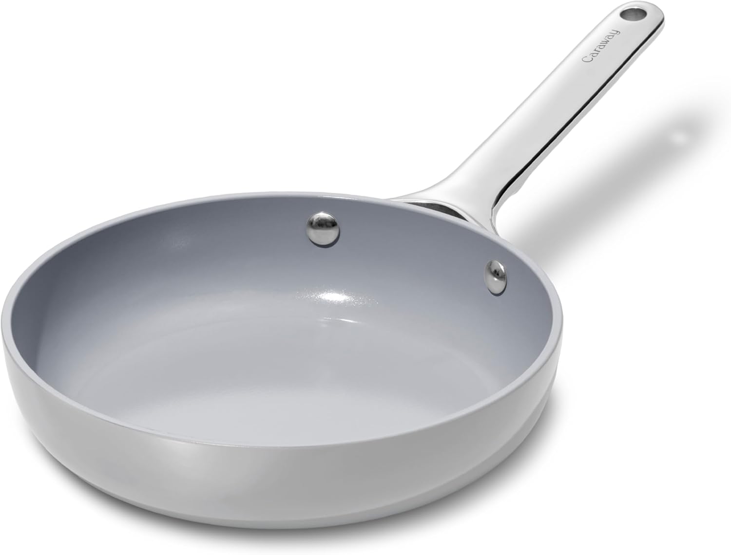 Caraway Nonstick Ceramic Mini Fry Pan (1.05 qt, 8) - Non Toxic, PTFE & PFOA Free - Oven Safe & Compatible with All Stovetops (Gas, Electric & Induction) - Gray