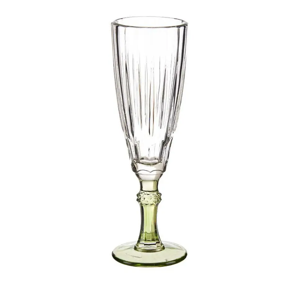 Vivalto - Champagneglazen Exotic Collection 6x - groen voet 170ml