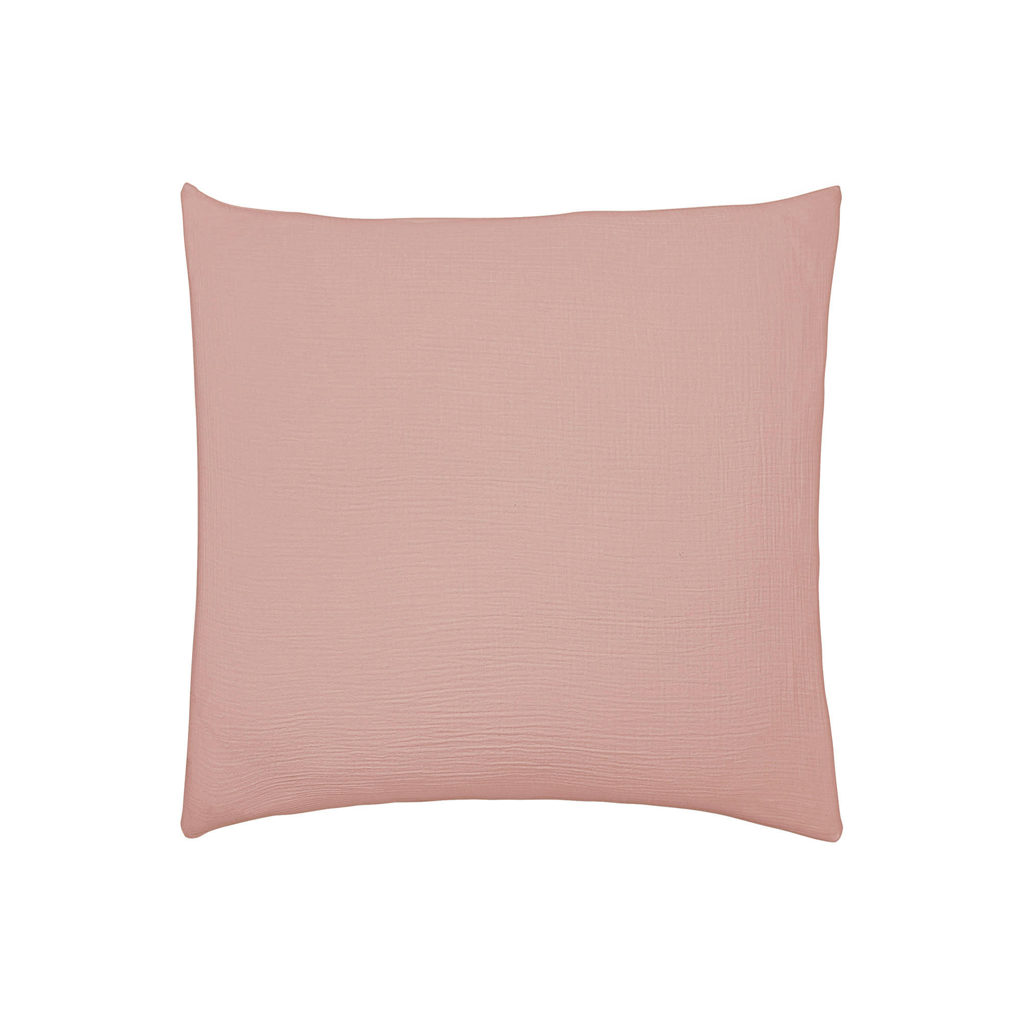 TENDRESSE - Taie d'oreiller unie en coton rose 65x65