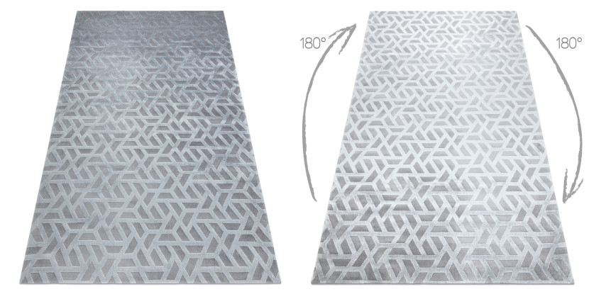 Dywan PEARL 51320D szary - Geometryczny, ekskluzywny, 154x230 cm
