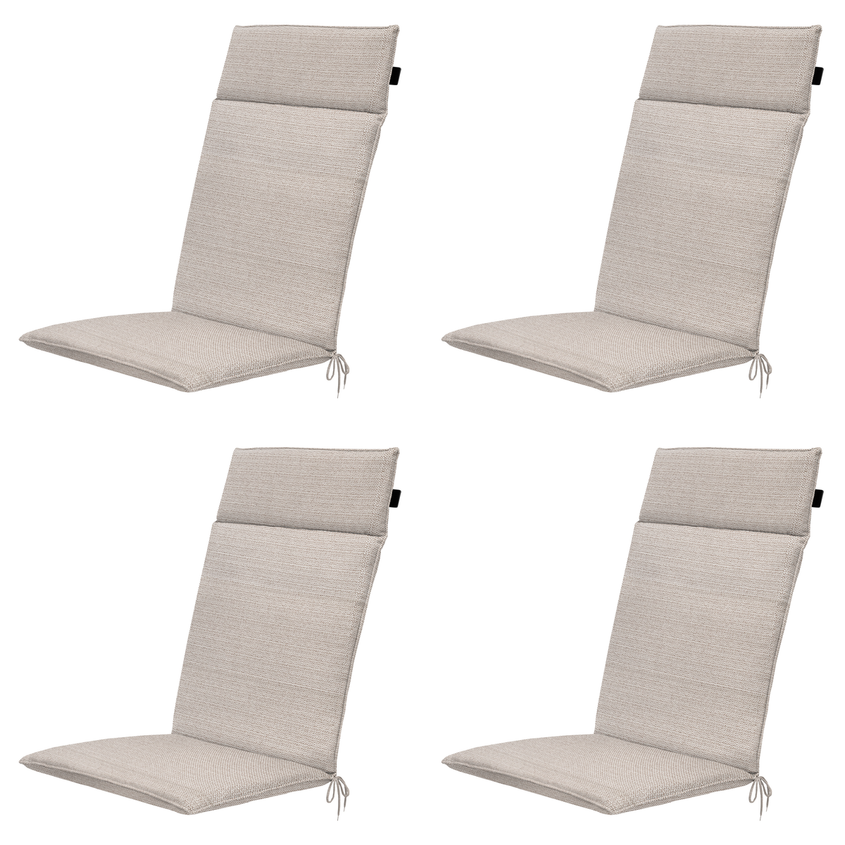Madison tuintstoelkussen hoge rug Richmond - beige - 120x50x4cm - set van 4