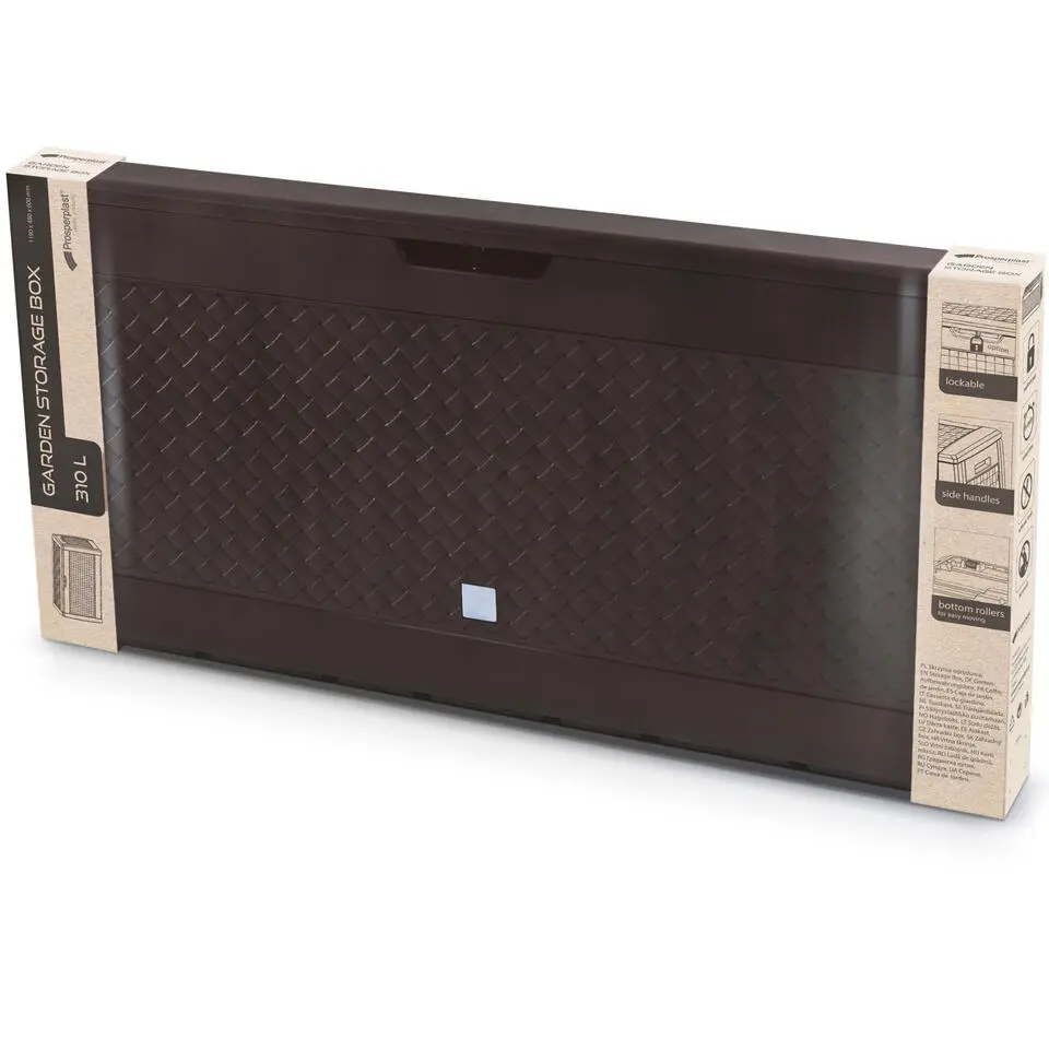 Prosperplast Opbergbox - bruin - 310 liter - 119 x 48 x 60 cm