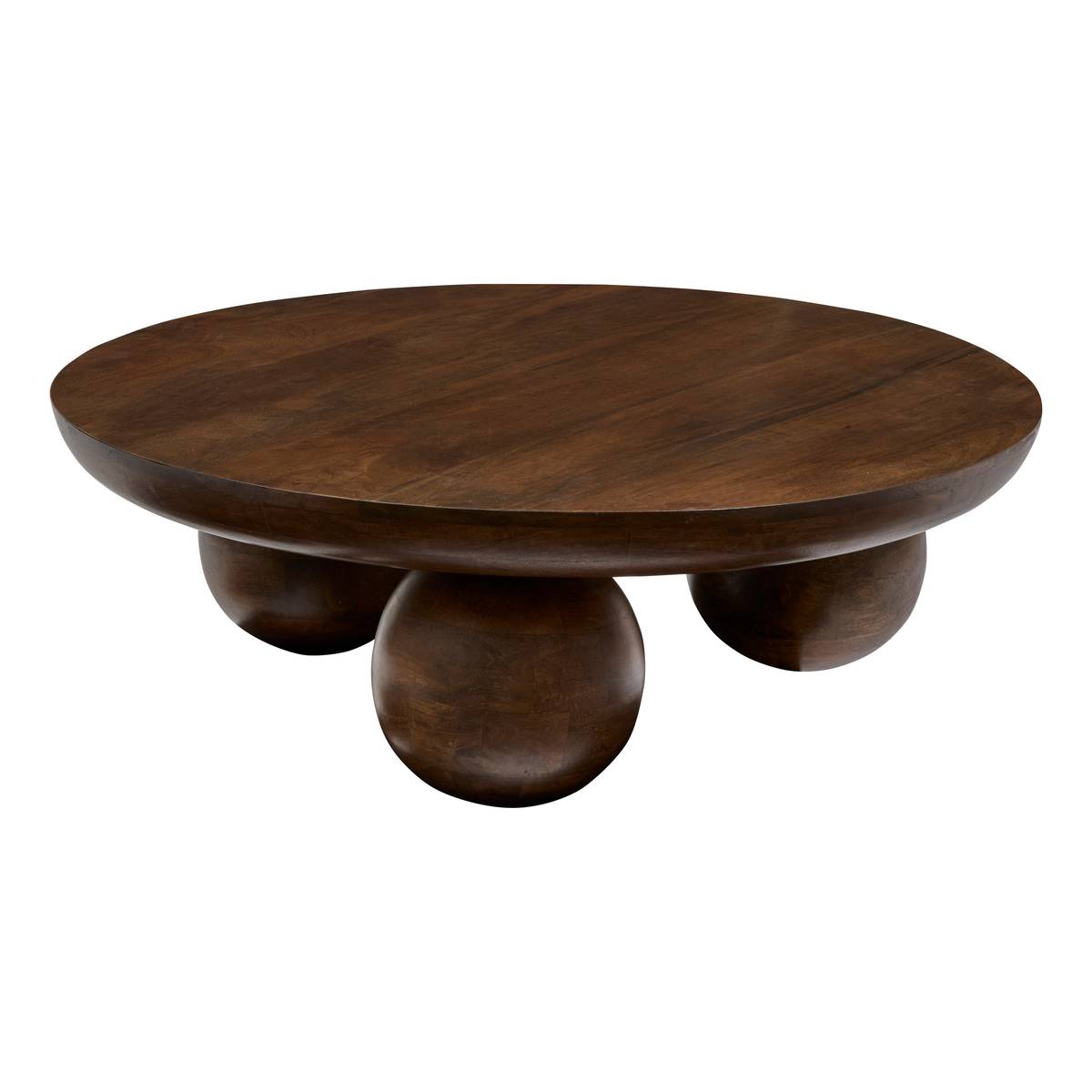 Coffee Table "Abekas" Brown, &Oslash; 90 cm