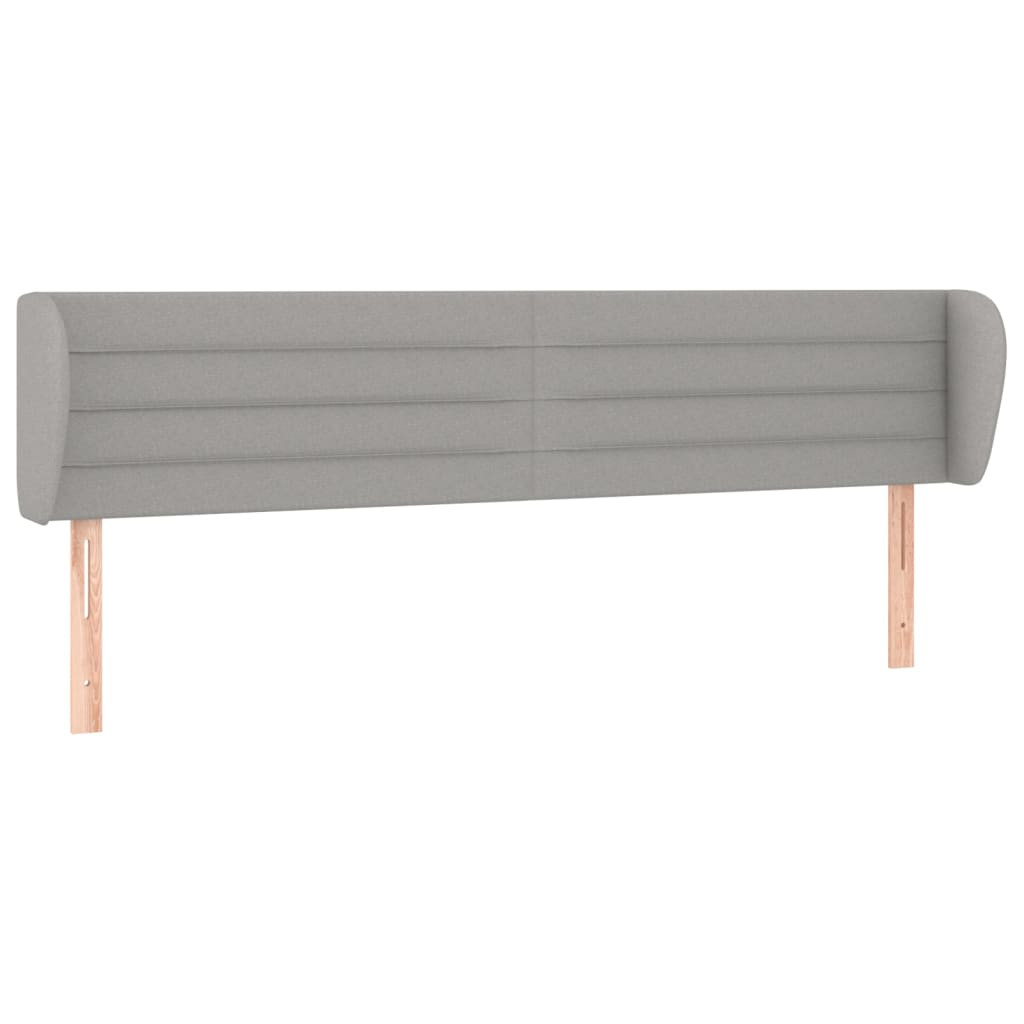 Wezgłowie Szary 163 x 23 x 78/88 cm Tkanina vidaXL