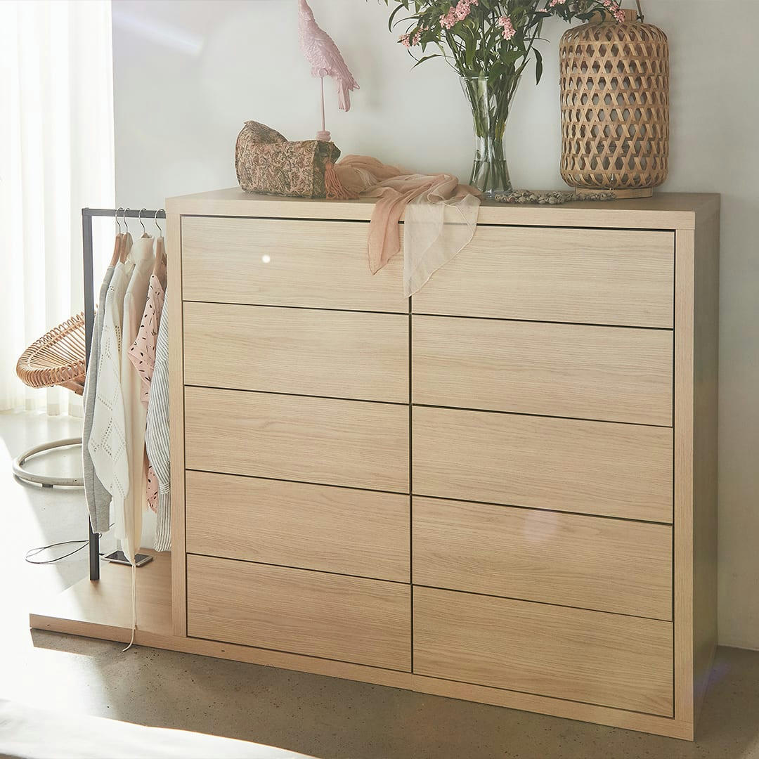 HUGO - Commode  placage chêne clair