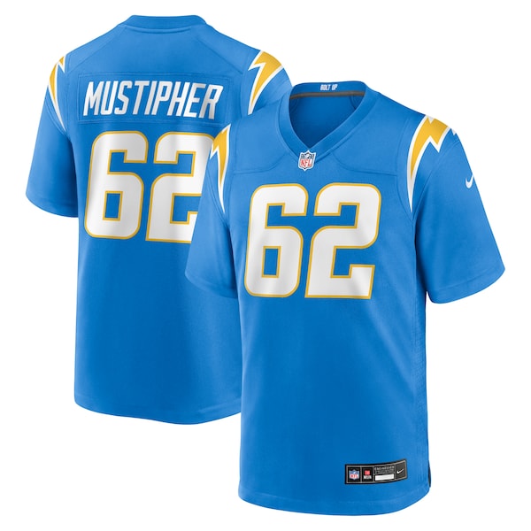 Sam Mustipher Los Angeles Chargers Nike Team Game Jersey -  Powder Blue