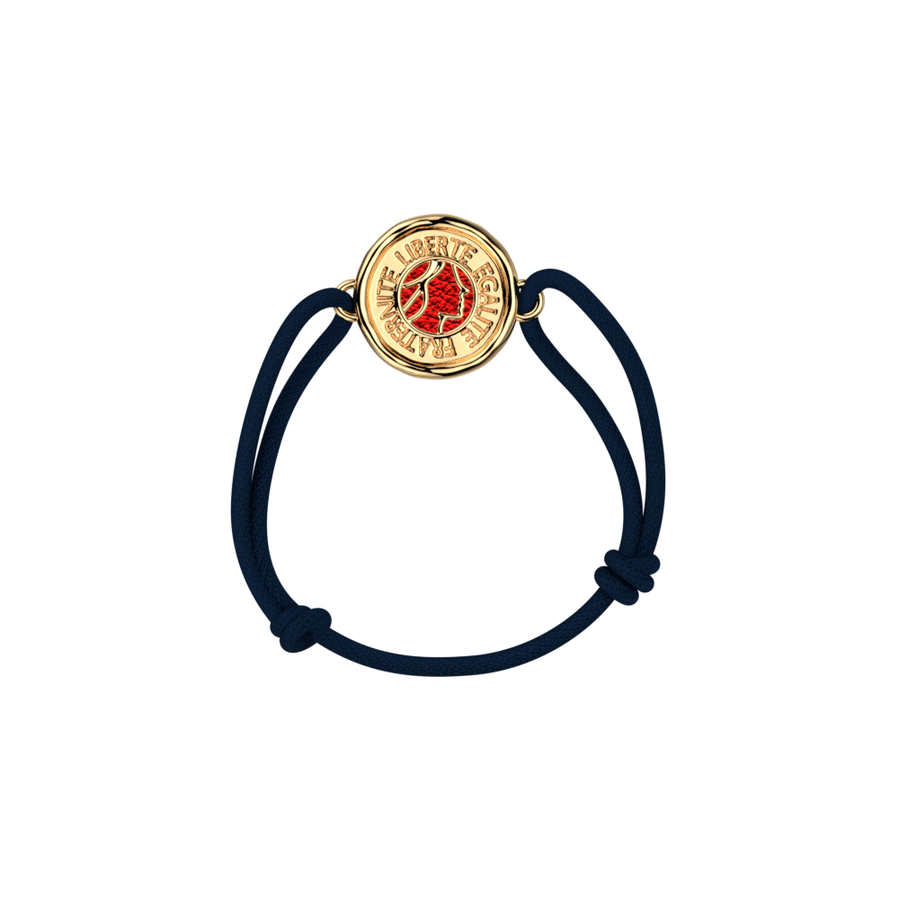 Bracelet cordon Marianne, cuir réversible Glamour / Passion
