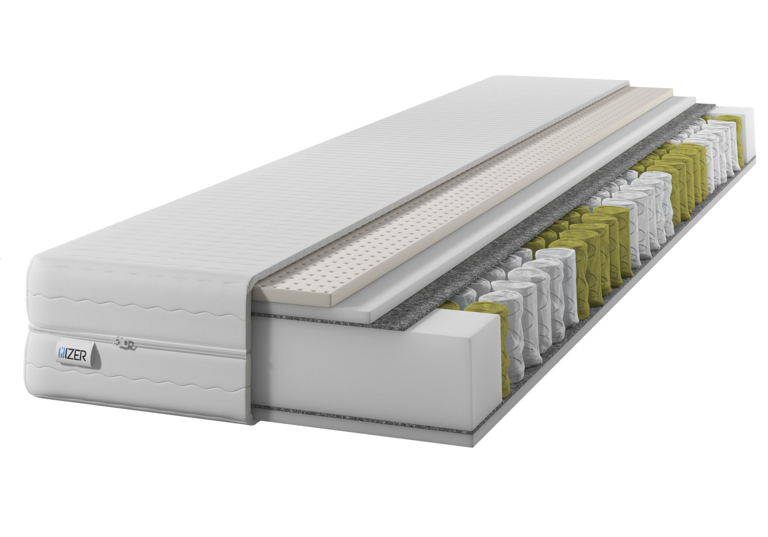 Materac sprężynowy GOLD   Lateks 70x200 22cm|7-stref | H2/H3 |
