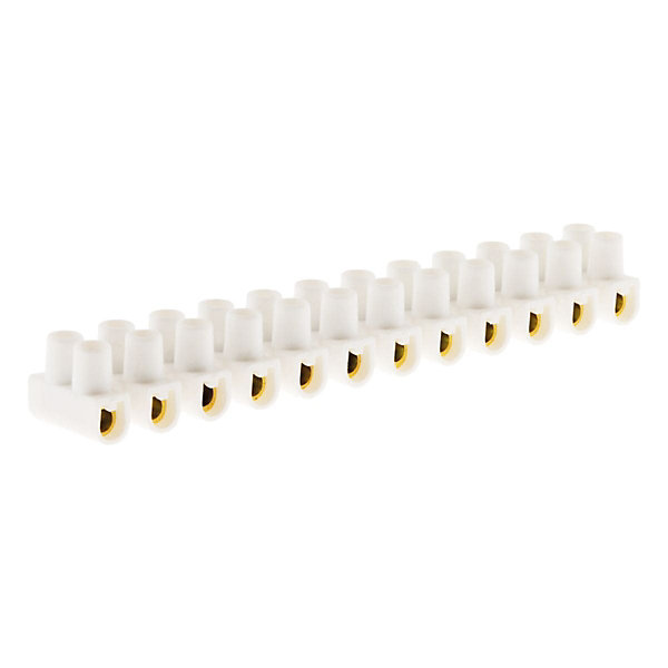 Barrette 12 plots section 4mm² - Blanc - Zenitech