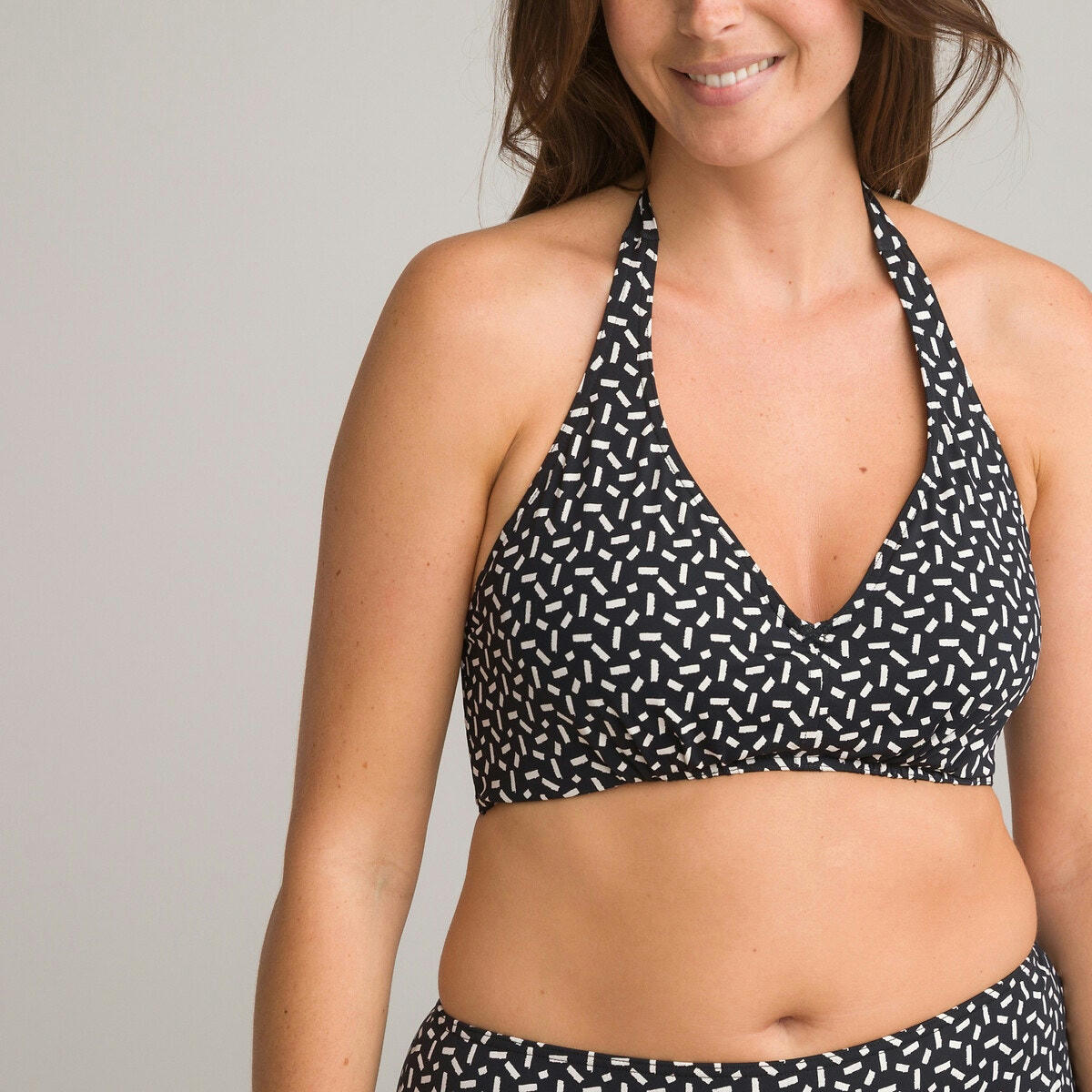 Haut de maillot de bain foulard, imprimé graphique