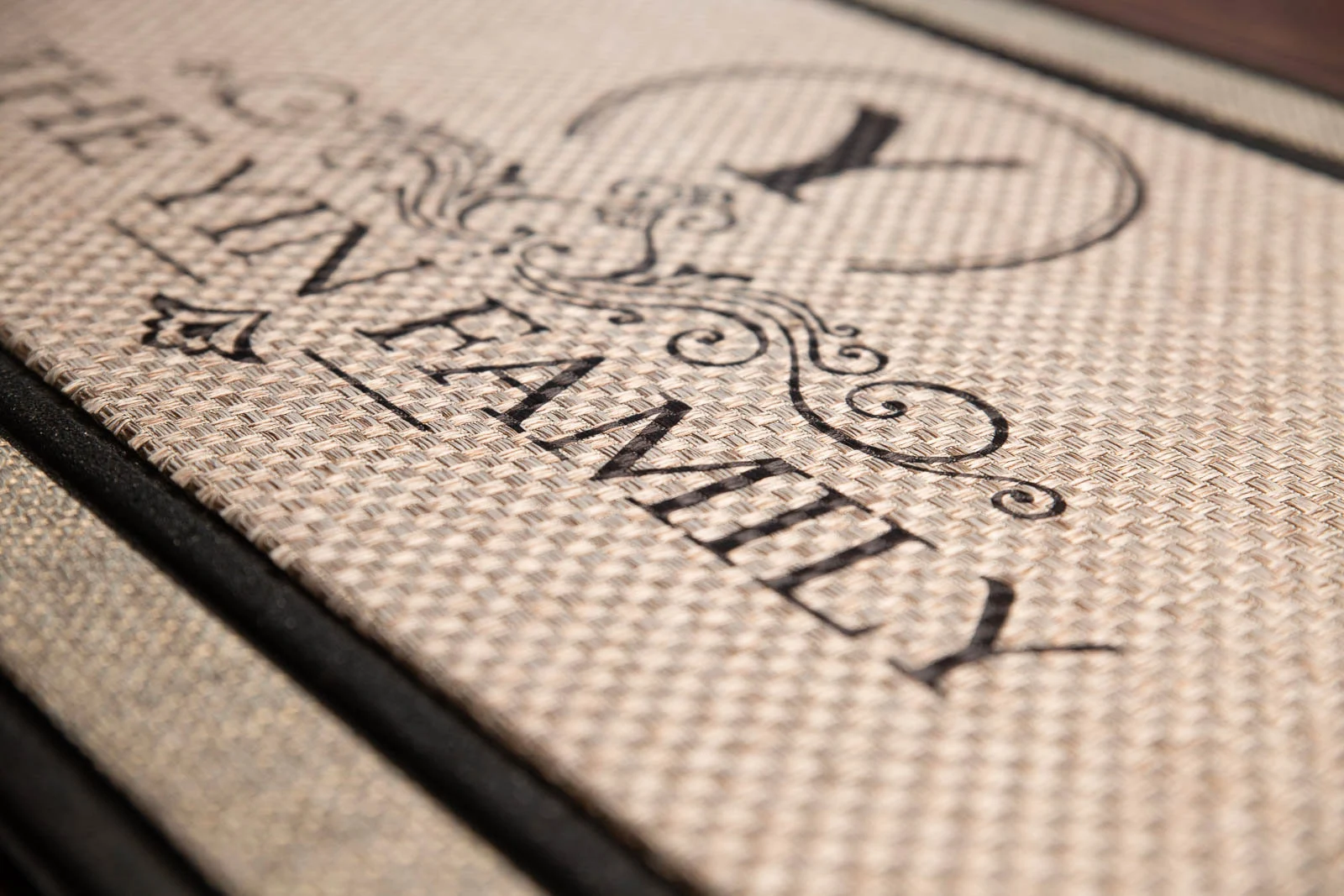 Monogram custom family last name doormat welcome mat - Personalized wedding housewarming gift