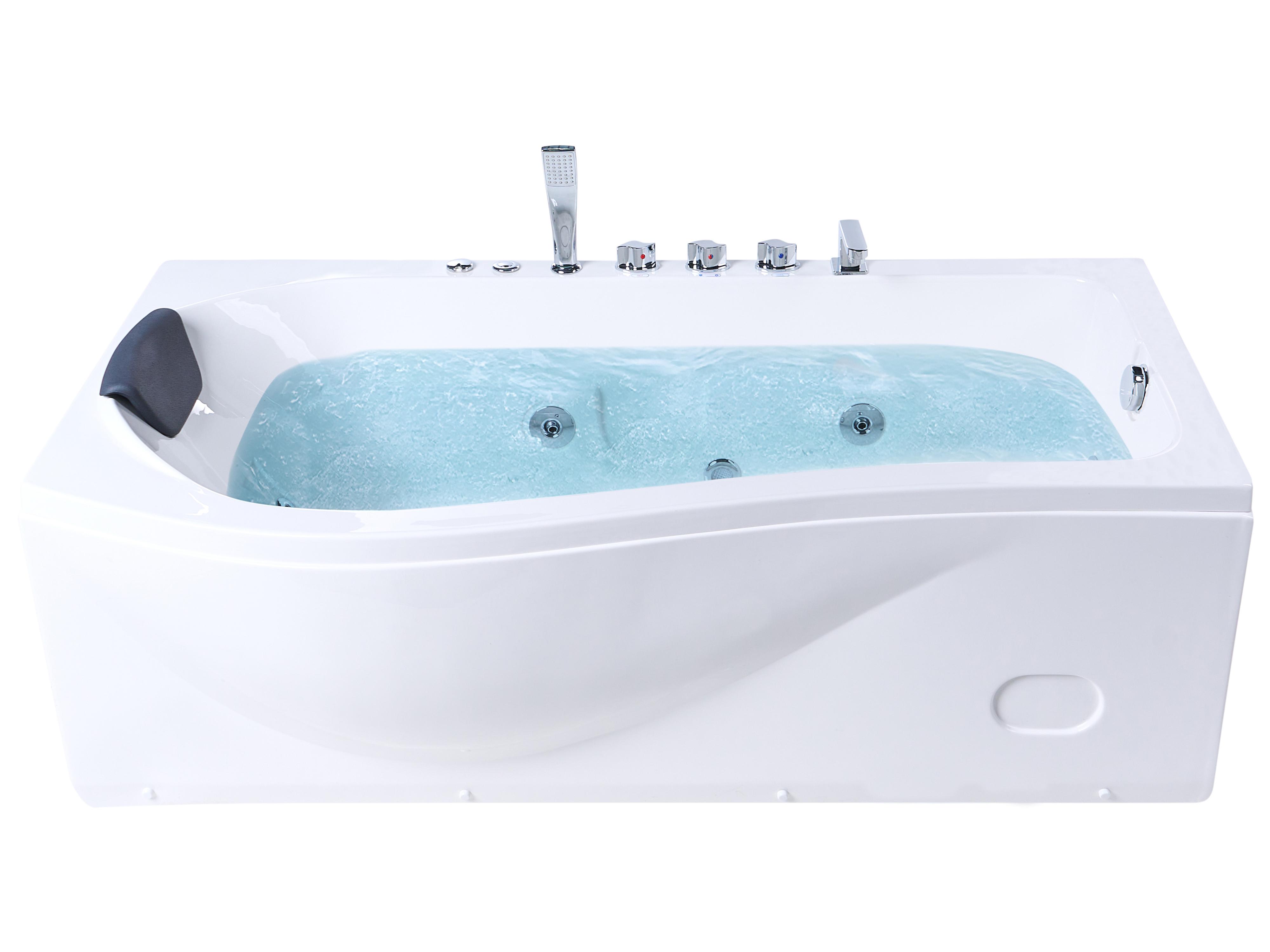 Corner Hot Tub with LED POZUELOS 1700 x 900 mm White