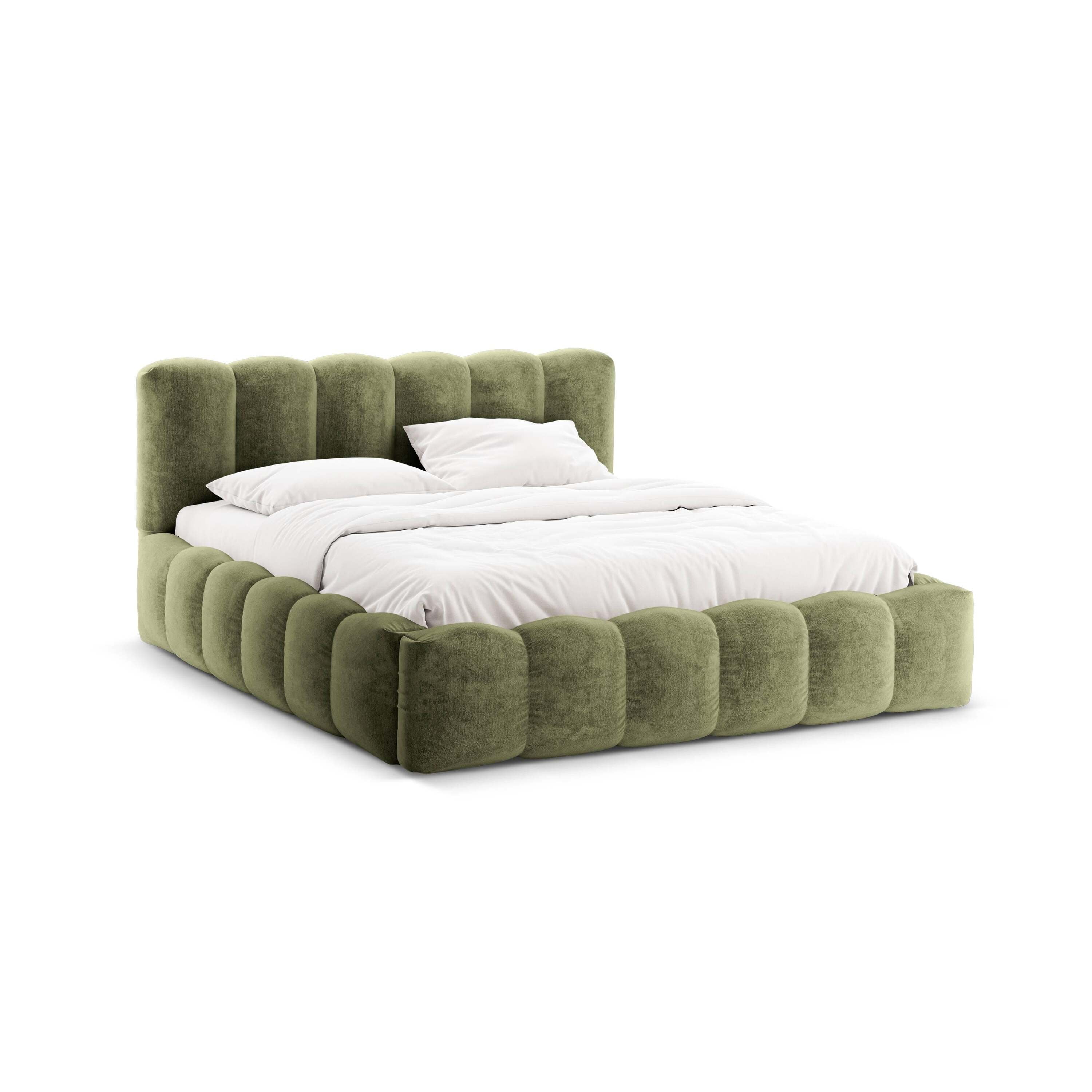 Micadoni Lupine Bedframe met Opbergruimte 160 x 200 cm - Chenille - Li