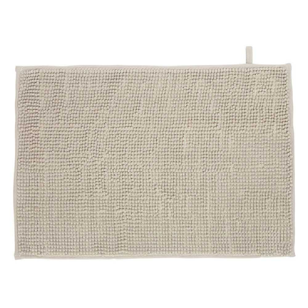 Tapis de salle de bain chenille taupe 65x45 cm