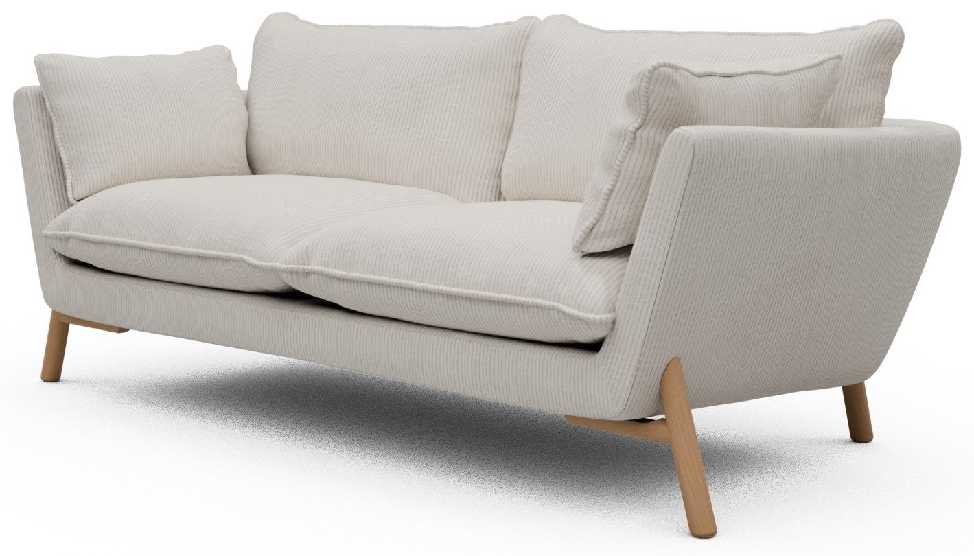 Kragelund Hasle 2-zits Bank Ivory Corduroy   Eiken