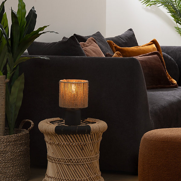 Lampe à poser Koby noir H24cm - Atmosphera